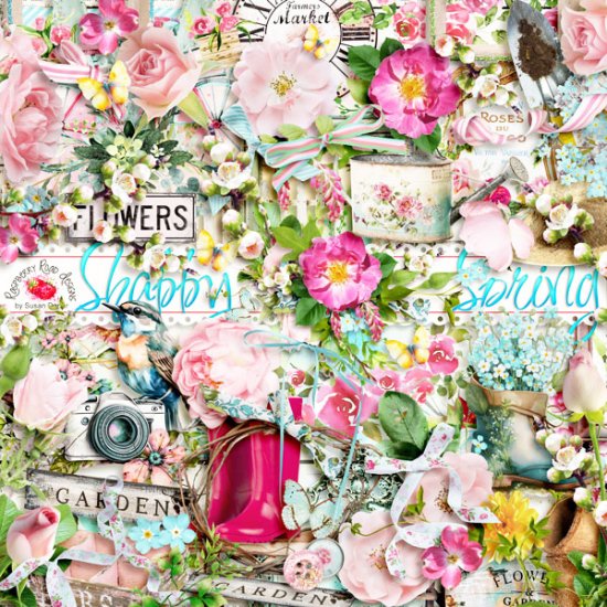 Shabby Spring Elements - Click Image to Close