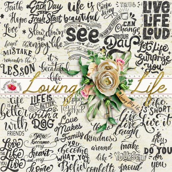 Loving Life WordArt Stamps - Click Image to Close