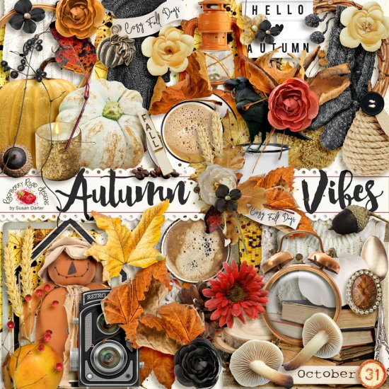 Autumn Vibes Element Set - Click Image to Close
