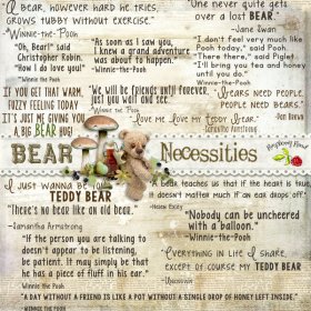 Bear Necessities Word Arts