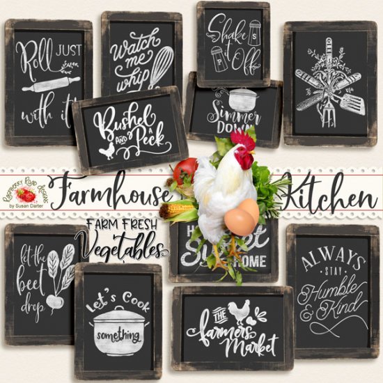 Farmhouse Kitchen Chalkart - Click Image to Close