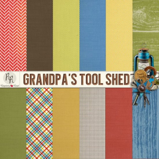 Grandpa's Tool Shed Patterned Papers - Click Image to Close