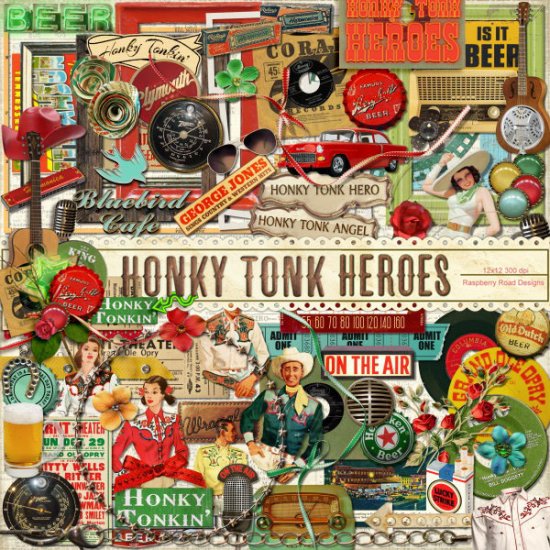 Honky Tonk Heroes Element Set - Click Image to Close