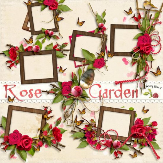 Rose Garden Cluster Set - Click Image to Close