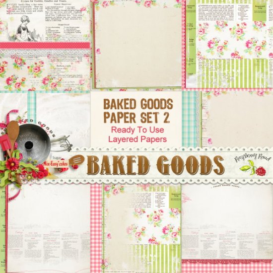 Baked Goods Paper Set 2 - Click Image to Close