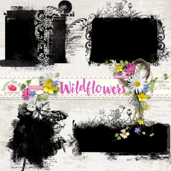 Wildflowers Mask Set - Click Image to Close