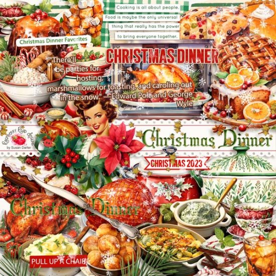 Christmas Dinner Ephemera - Click Image to Close