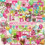 Whoo's Having A Party Girl Elements