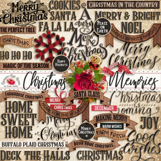 Christmas Memories Word Arts