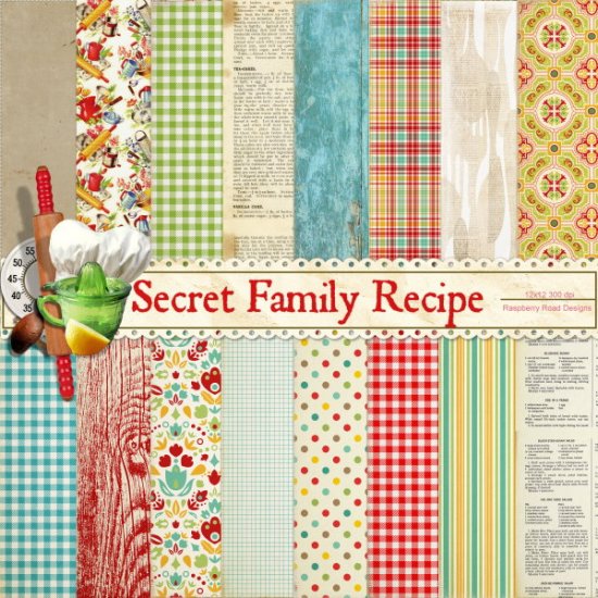 Secret Family Recipe Paper Set - Click Image to Close