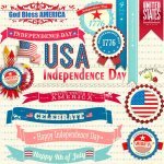 Independence Day Label Set