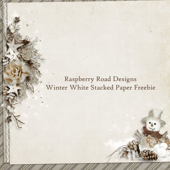 Winter White Stacked Paper Freebie