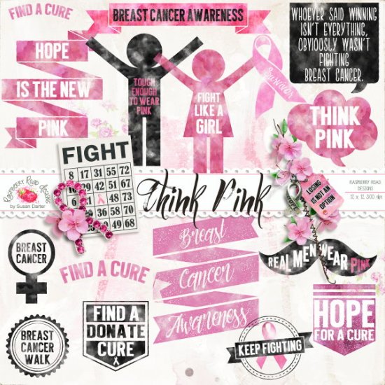 Think Pink Stamp Set