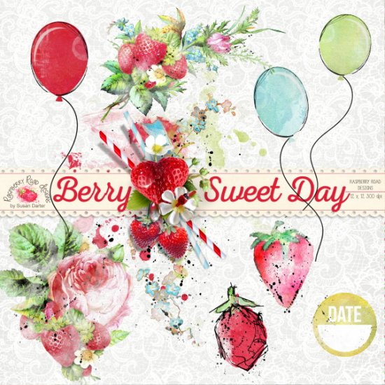 Berry Sweet Day Mixed Media Set - Click Image to Close