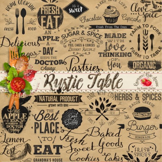 Rustic Table Word Arts - Click Image to Close