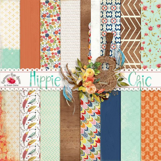 Hippie Chic Paper Set - Click Image to Close