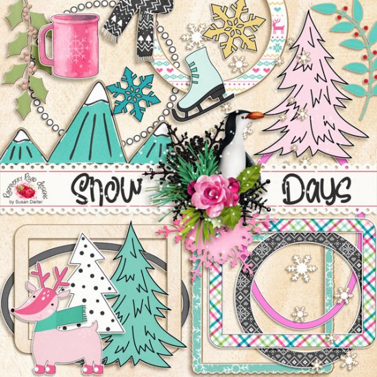 Snow Days Chipboard