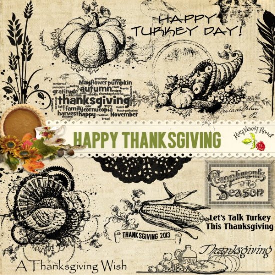 Happy Thanksgiving Stamp Set - Click Image to Close