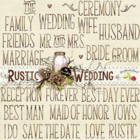 Rustic Wedding Rusty Words