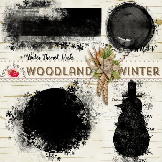 Woodland Winter Masks - Click Image to Close