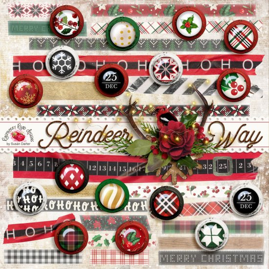 Reindeer Way Washi & Flairs - Click Image to Close