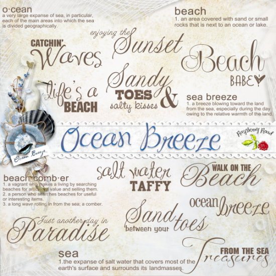 Ocean Breeze WordArt - Click Image to Close