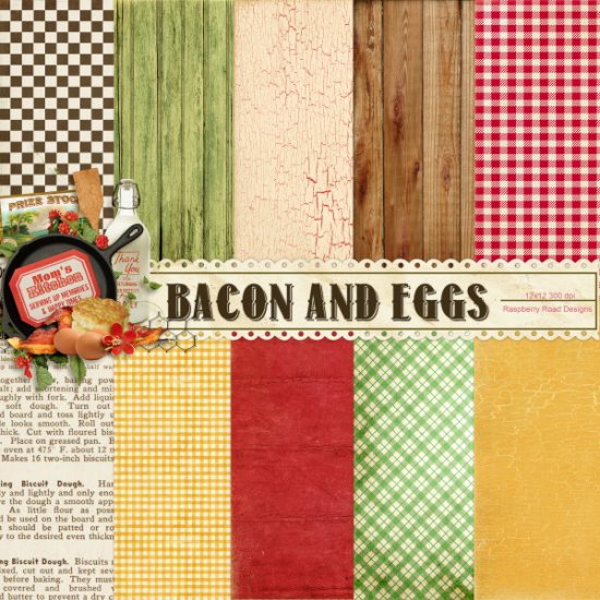 Bacon And Eggs Paper Set