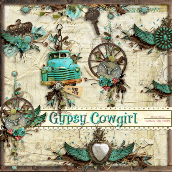 Gypsy Cowgirl Side Clusters Set 1 - Click Image to Close
