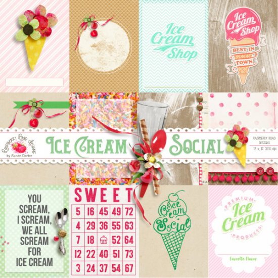 Ice Cream Social Journal Cards