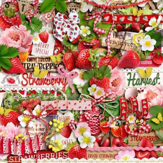 Strawberry Harvest Elements - Click Image to Close
