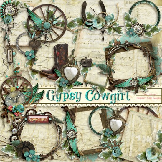 Gypsy Cowgirl Cluster Set - Click Image to Close