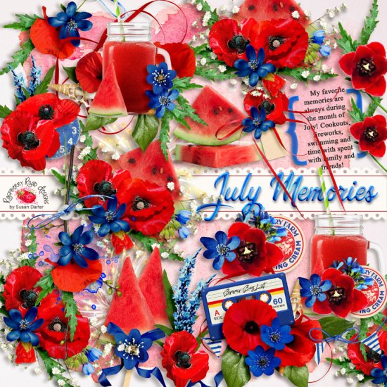 July Memories Side Clusters - Click Image to Close