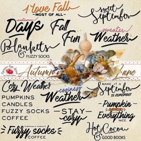 Autumn Lane WordArt