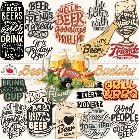 Beer Buddies Word Art - Click Image to Close