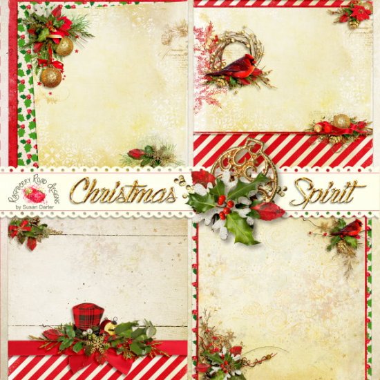 Christmas Spirit Stacked Papers - Click Image to Close