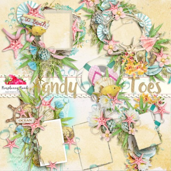 Sandy Toes Cluster Set - Click Image to Close