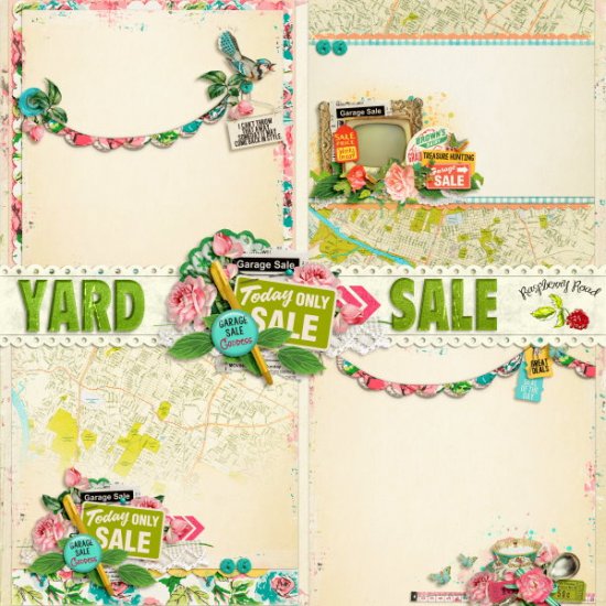 Yard Sale Stacked Papers - Click Image to Close