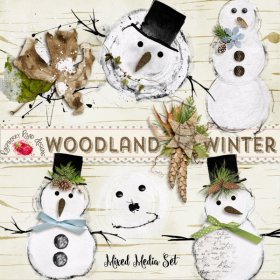 Woodland Winter Mixed Media Set