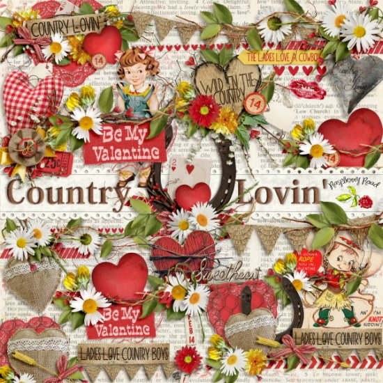 Country Lovin' Side Clusters - Click Image to Close