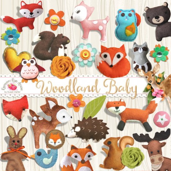 Woodland Baby Felties - Click Image to Close