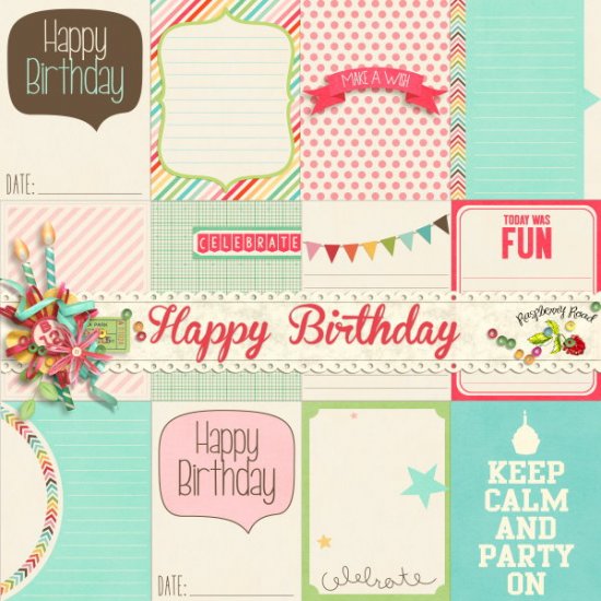Happy Birthday Pocket Cards Set 1