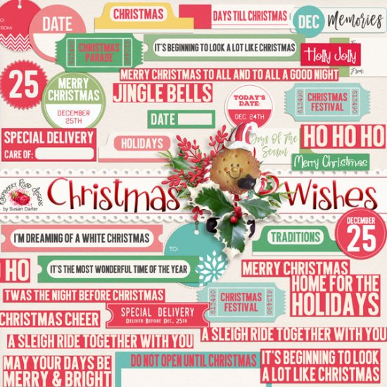 Christmas Wishes Labels - Click Image to Close