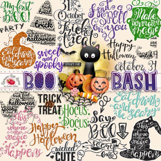 Boo Bash Wordarts - Click Image to Close