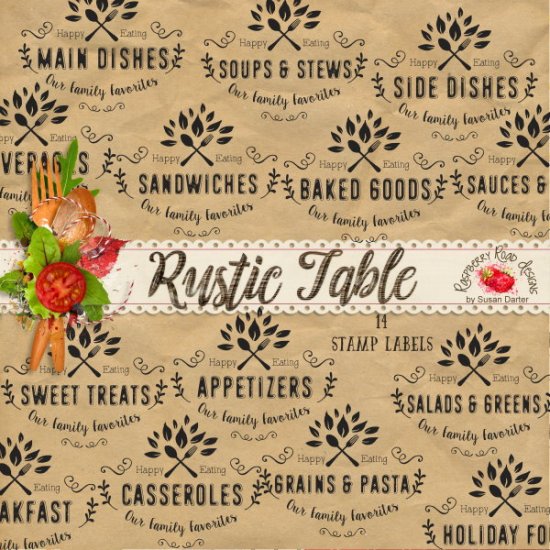 Rustic Table Food Labels - Click Image to Close