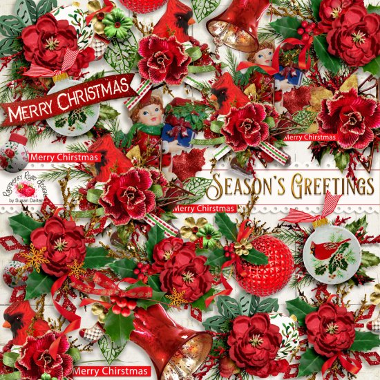 Season's Greetings Side Clusters - Click Image to Close