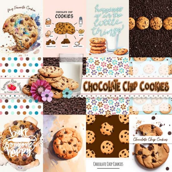 Chocolate Chip Cookies Cards - Click Image to Close