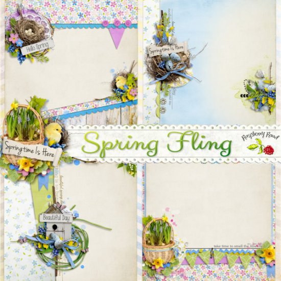 Spring Fling Stacked Papers - Click Image to Close
