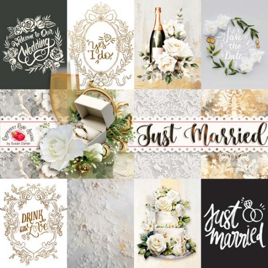 Just Married Journal Cards - Click Image to Close