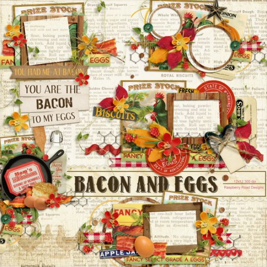 Bacon And Eggs Cluster Set - Click Image to Close