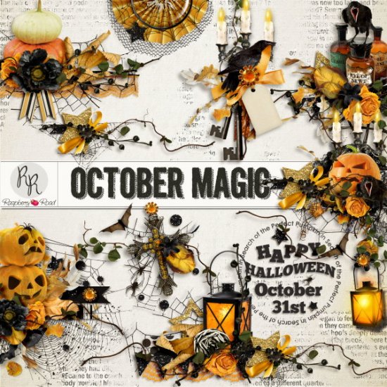October Magic Side Clusters Set1 - Click Image to Close